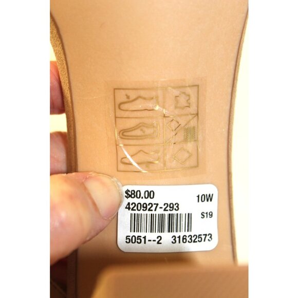 nwob ASOS In Every Story Genuine Suede Strappy Blocked Heel Sandals in Tan - 10W - Picture 6 of 10